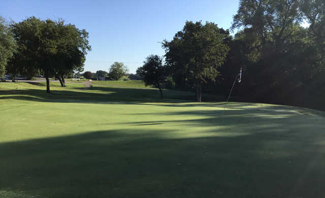 A view of a green at Waxahachie Golf Club.
