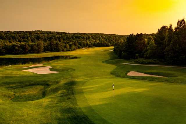 View of a green at Hawk's Eye Golf Resort.