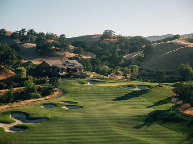 View of the 9th hole at Yocha Dehe Golf Club at Cache Creek Casino Resort.