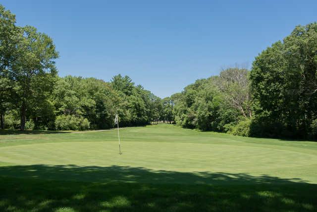 Looking back from a green at Rockland Golf Course.