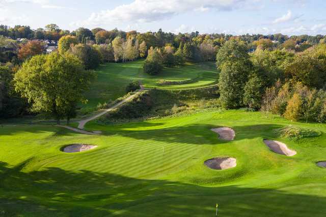 View of the 17th hole at Prestbury Golf Club.