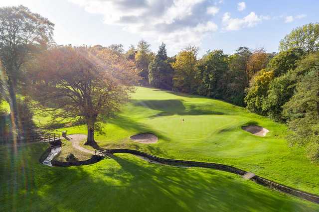 View of the 12th green at Prestbury Golf Club.
