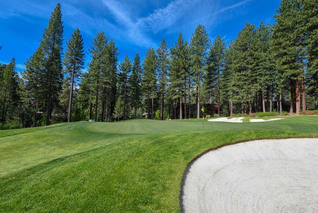 View of the 4th green from the Championship course at Incline Village Golf Resort.