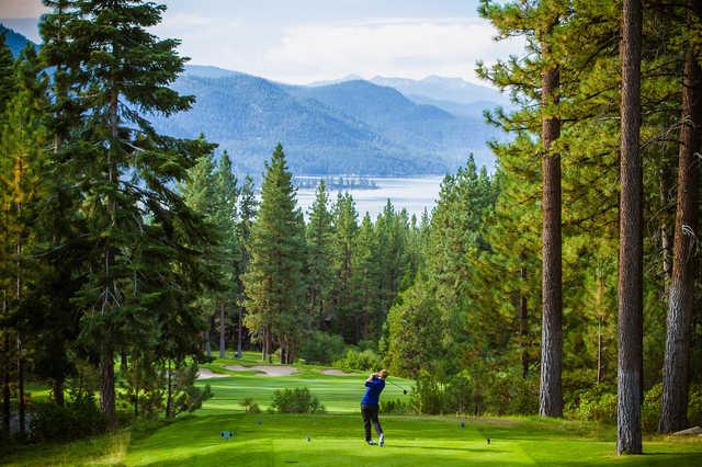 View from the 7th tee box at Incline Village Golf Resort Championship Course.