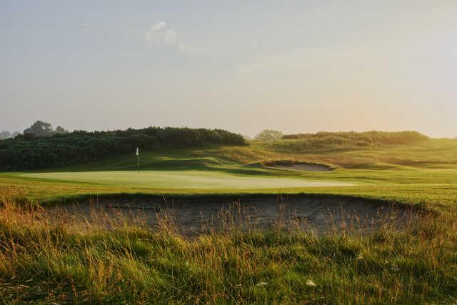 View of the 8th green from the North/East Course at Ingrebourne Links Golf & Country Club.