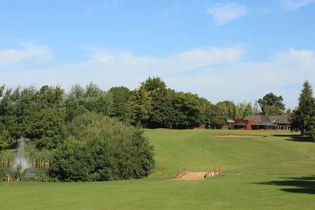 A view of the clubhouse and hole at Hennerton Golf Club.