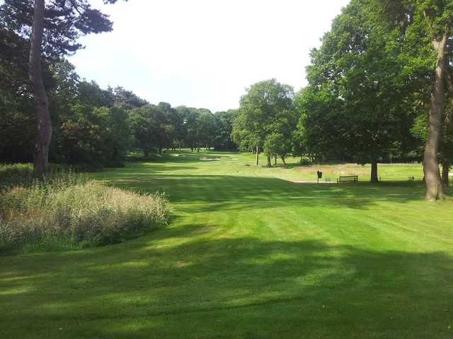A view of a tee at Sonning Golf Club.
