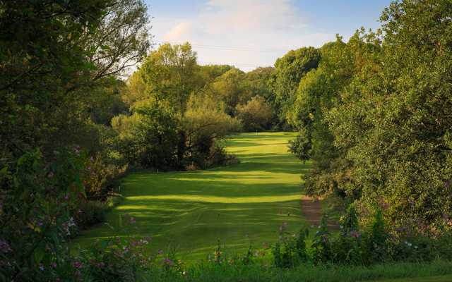 A view of tee #16 at Heyrose Golf Club.