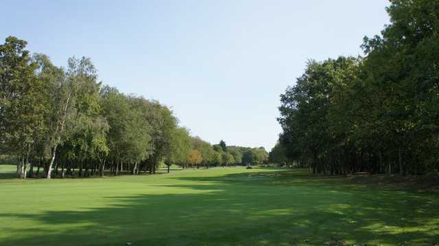 A view of fairway #1 at Poulton Park Golf Club.