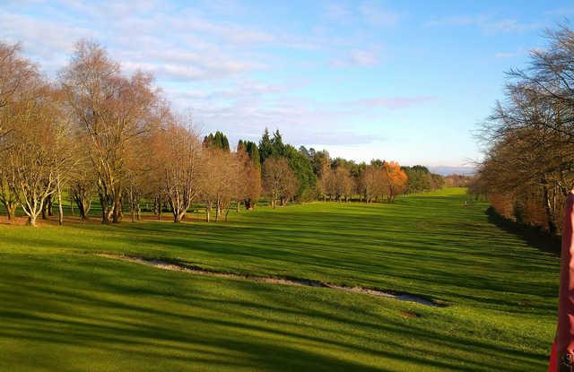 A fall day view from a green at Launceston Golf Club.