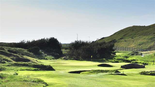A view of a green at Seascale Golf Club.