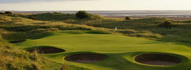 A view of a well protected hole at Silloth on Solway Golf Club.