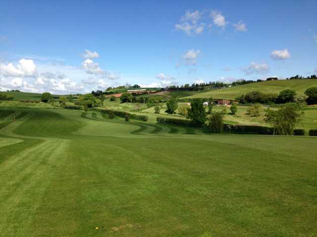 A view of a fairway at Exminster Golf Centre.