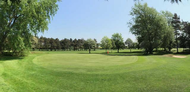 A sunny day view of a hole at Darlington Golf Club.