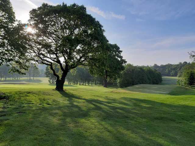 A view of a tee at Durham City Golf Club.