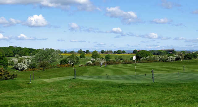A spring day view of a hole at Beverley & East Riding Golf Club.