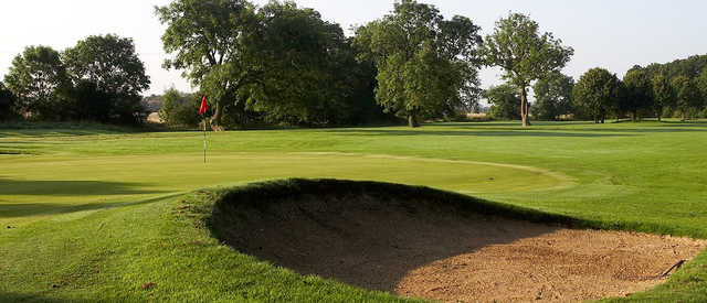 A view of a hole at Ganstead Park Golf Club.