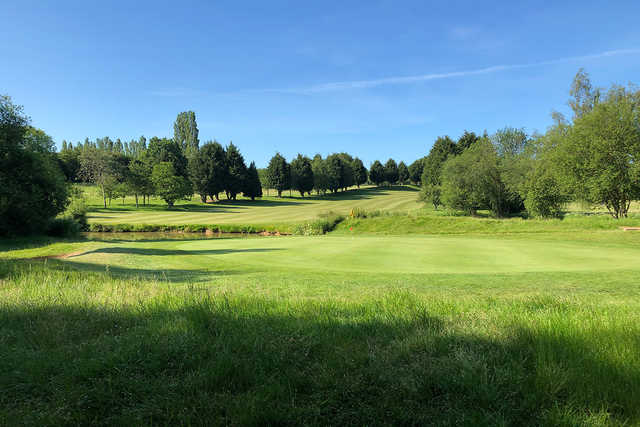 A view of a green at 18-hole Course from Sedlescombe Golf Club.