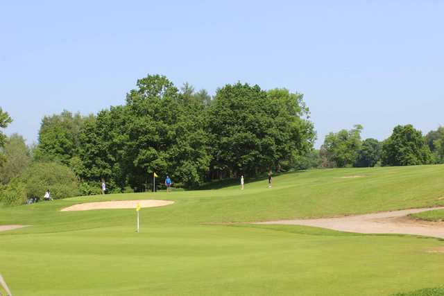 A view of two holes at Sweetwoods Park Golf Club.