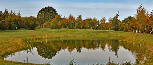 A view of the 8th green at Oaks Course from Rivenhall Oaks Golf Centre.