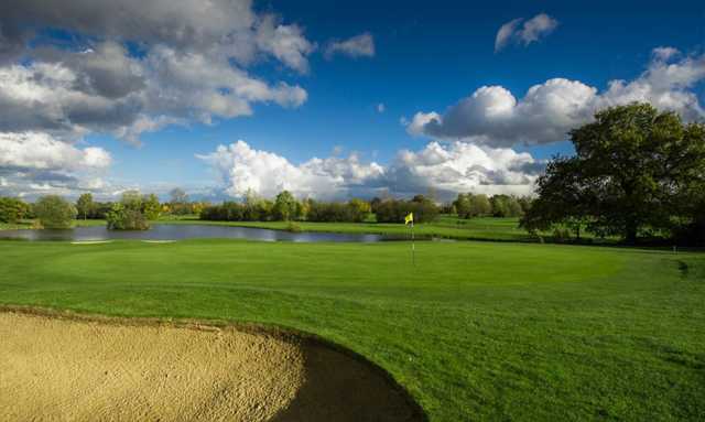 A view of a hole at Stapleford Abbotts Golf Club.