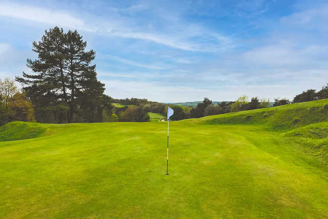 A view of hole #4 at Painswick Golf Club.