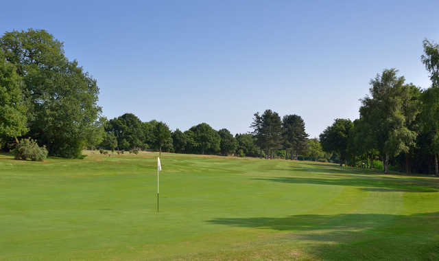 A view of hole #2 at Old Fold Manor Golf Club.