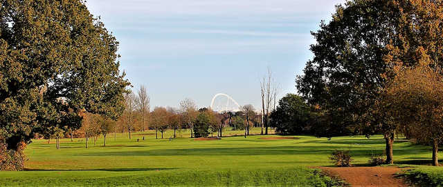 A view of the 7th hole at Perivale Park Golf Course.