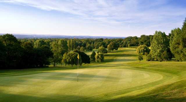 A view of hole #13 at Shooters Hill Golf Club.