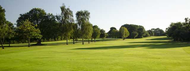 A view of a fairway at South Herts Golf Club.