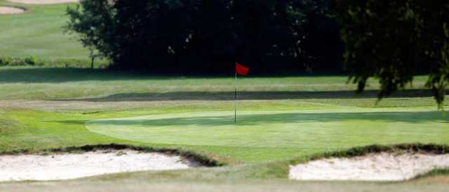 A view of a hole at Whitewebbs Golf Club.