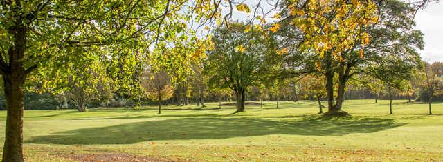 A fall day view from Ashton-in-Makerfield Golf Club.