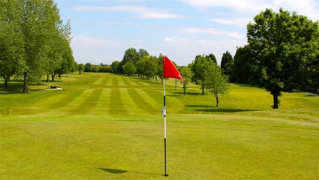 A view of a hole at Ashton-on-Mersey Golf Club.