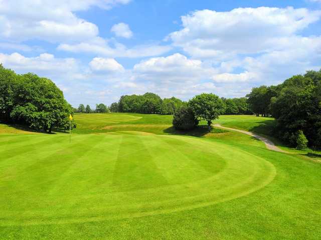 A view of a hole at Romiley Golf Club.