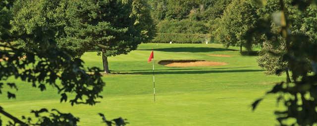 A view of a green at Stevenage Golf & Conference Centre.