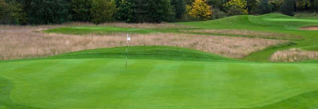 A view of a hole at Main Course from Birchwood Park Golf Centre.