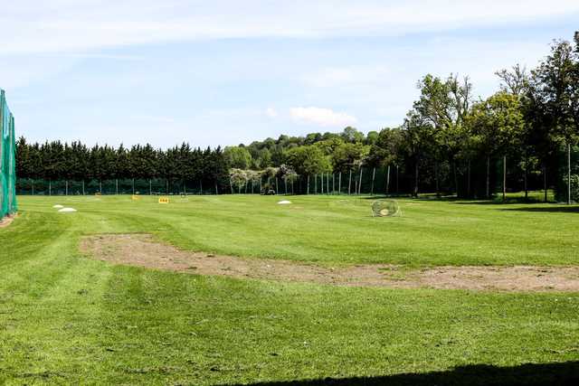 A view of the driving range at Etchinghill Golf Club.