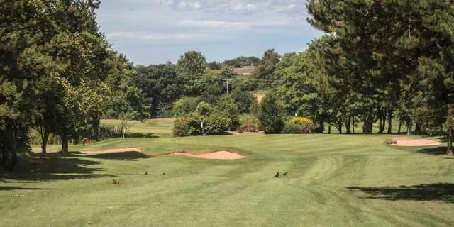 A view of a well protected green at Leyland Golf Club.