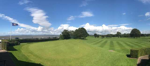 A view of the practice putting green at Morecambe Golf Club.