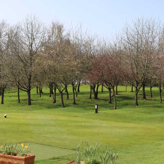 A view of a tee at Birstall Golf Club.