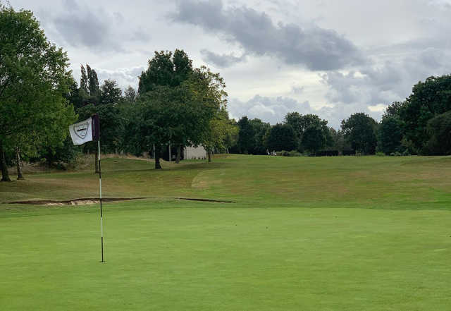 A view of a green at Cosby Golf Club.