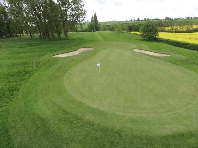 A view of a well protected green at Market Harborough Golf Club.