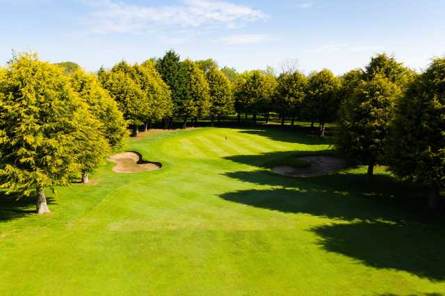 A view of a well protected green at Laceby Manor Golf Club.