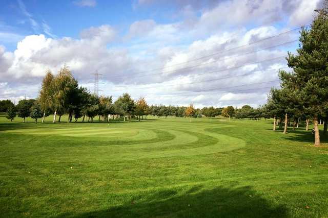 A view of a hole at Thorpe Park Course from Lincoln Golf Centre.