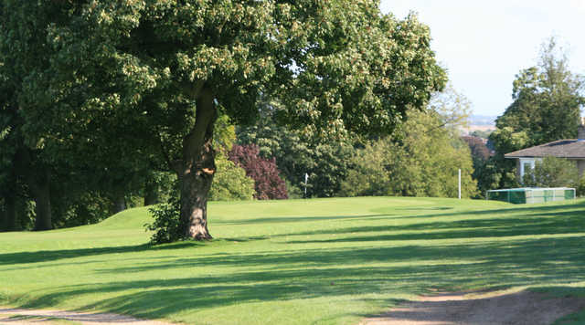 A view of the 1st green at Louth Golf Club.