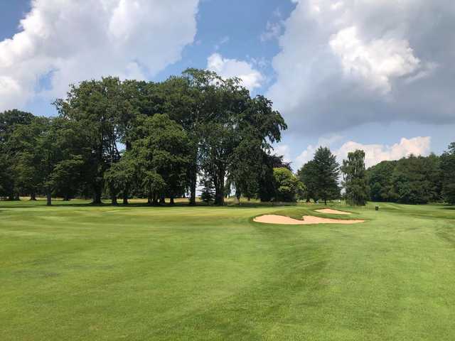 A view of a well protected green at Stoke Rochford Golf Club.