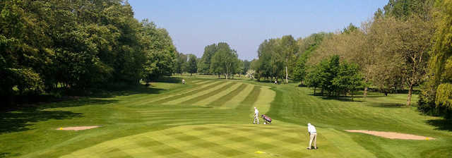 A view of a fairway at West Derby Golf Club.