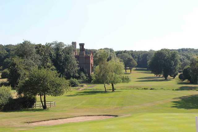 A view of a tee at Costessey Park Golf Club.