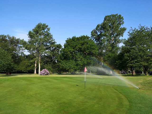 A warm day view of a hole at Ryston Park Golf Club.