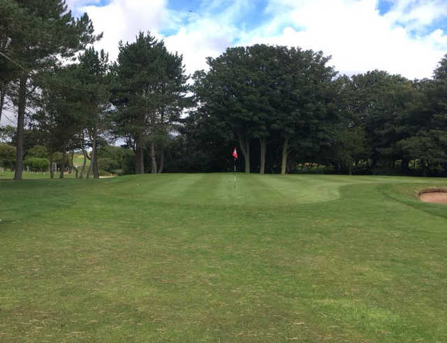 A view of a hole at Filey Golf Club.